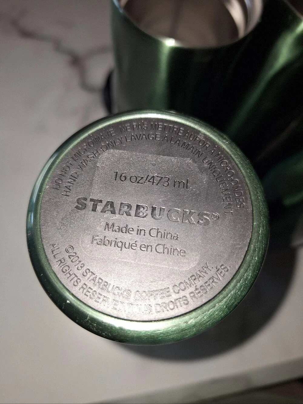 NWOT Lot Of 4 Starbucks Stainless Steel Travel Mug Tumblers Wavy Metallic Green